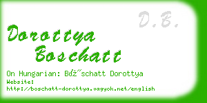 dorottya boschatt business card